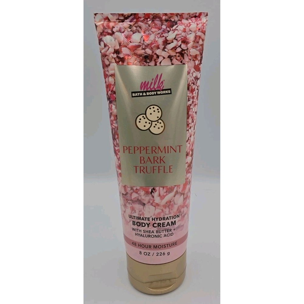 Bath & Body Works Peppermint Bark Truffle Ultimate Hydration Body Cream 8 oz